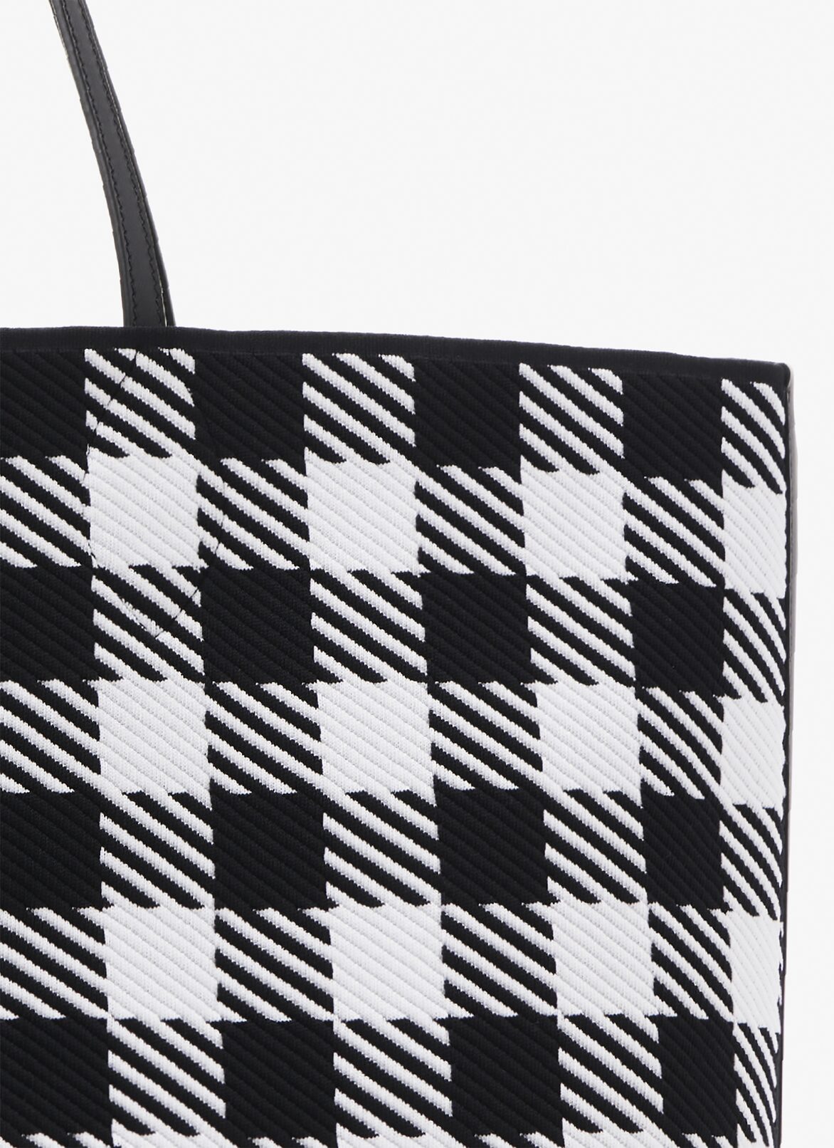 Large checkered tote bag ALAÏA BLACK/WHITE LARGE CHECKERED TOTE BAG
